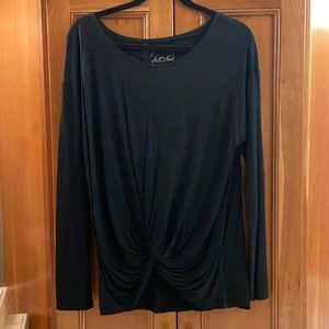 INC Women’s Black Crossover Top Size Medium